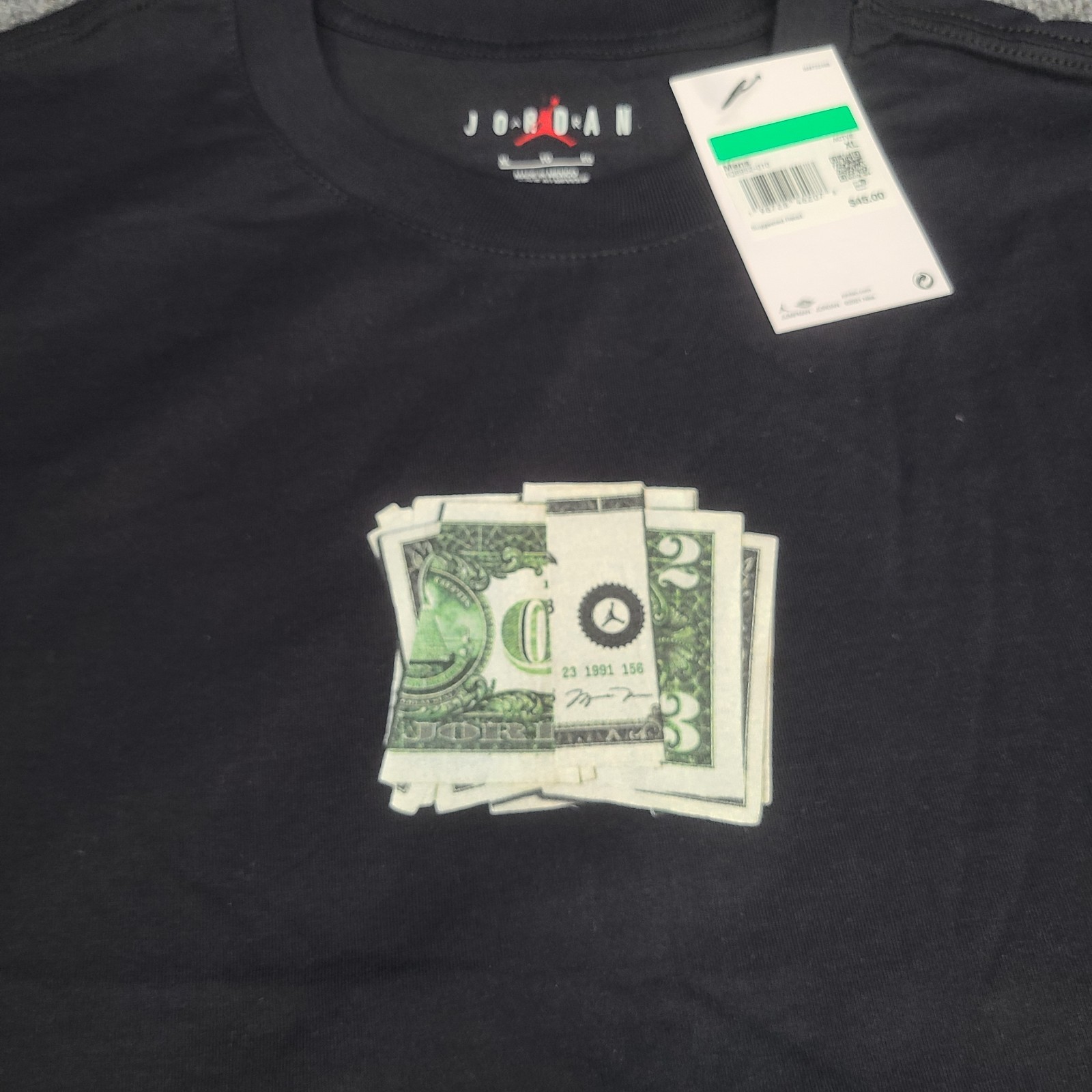 Jordan Shirt Mens XL Black AJ3 Pure Money Cash Jumpman Nike Air Cotton Tee gallery