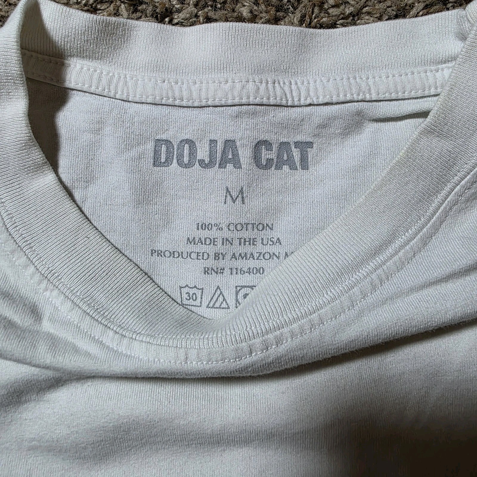 Doja Cat - “I F*cking Hate Doja Cat” Scarlet Medium White Shirt 2 Sided Graphic gallery