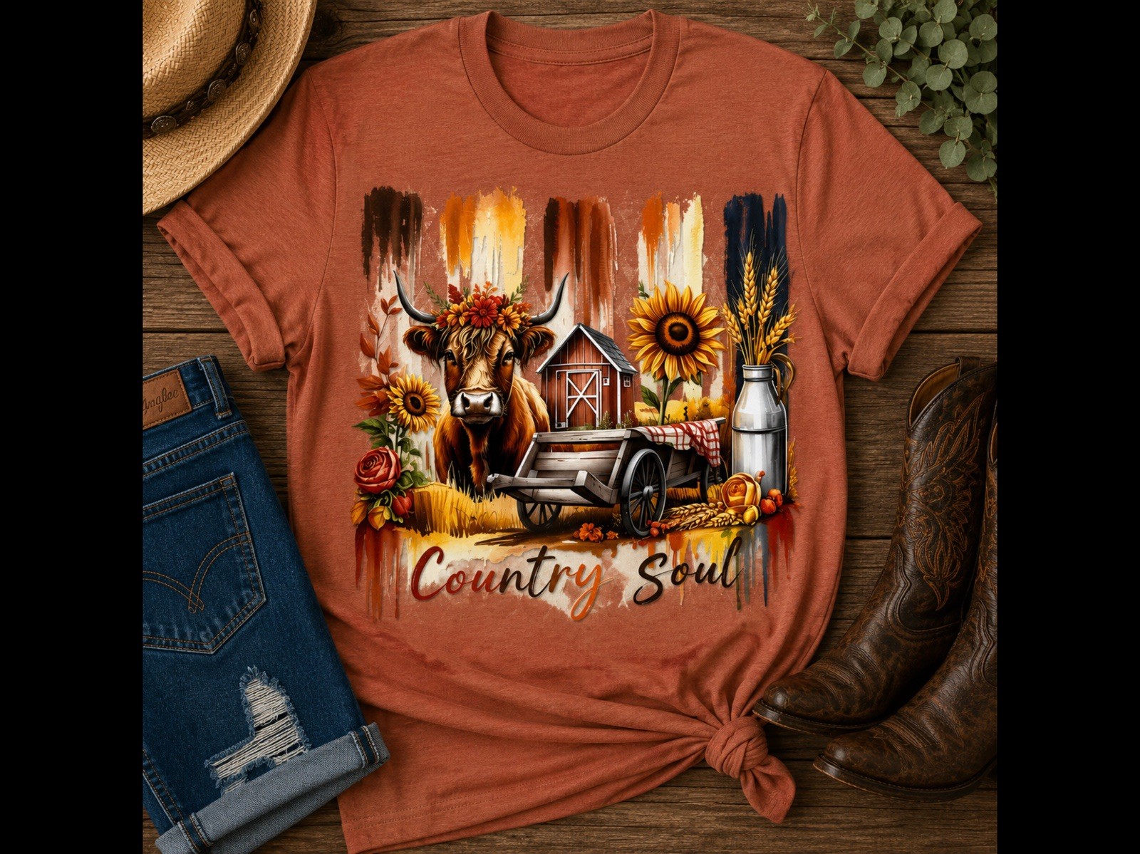 Custom Graphic T-Shirt/Country, Western, Fishing, Camping, Farm, Patriotic gallery