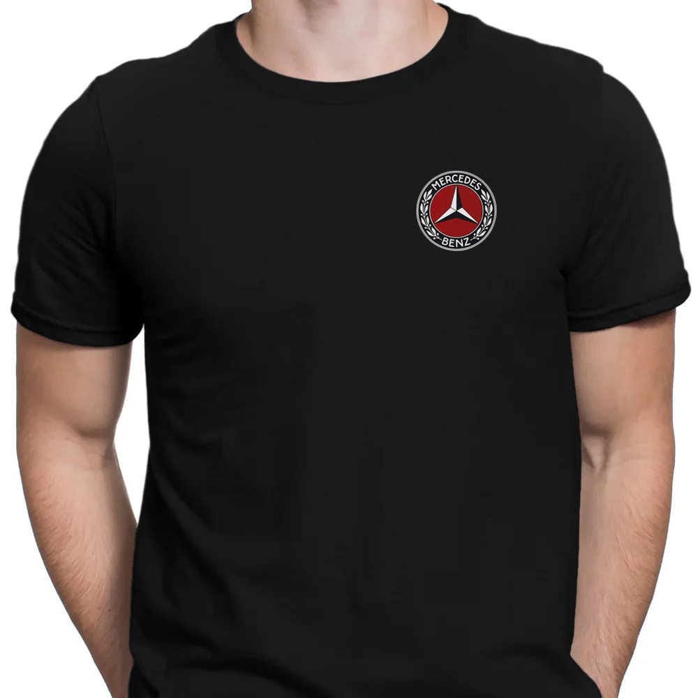 Mercedes Benz Logo Black T-Shirt Simple Logo Tee Car Enthusiast Casual Wear gallery