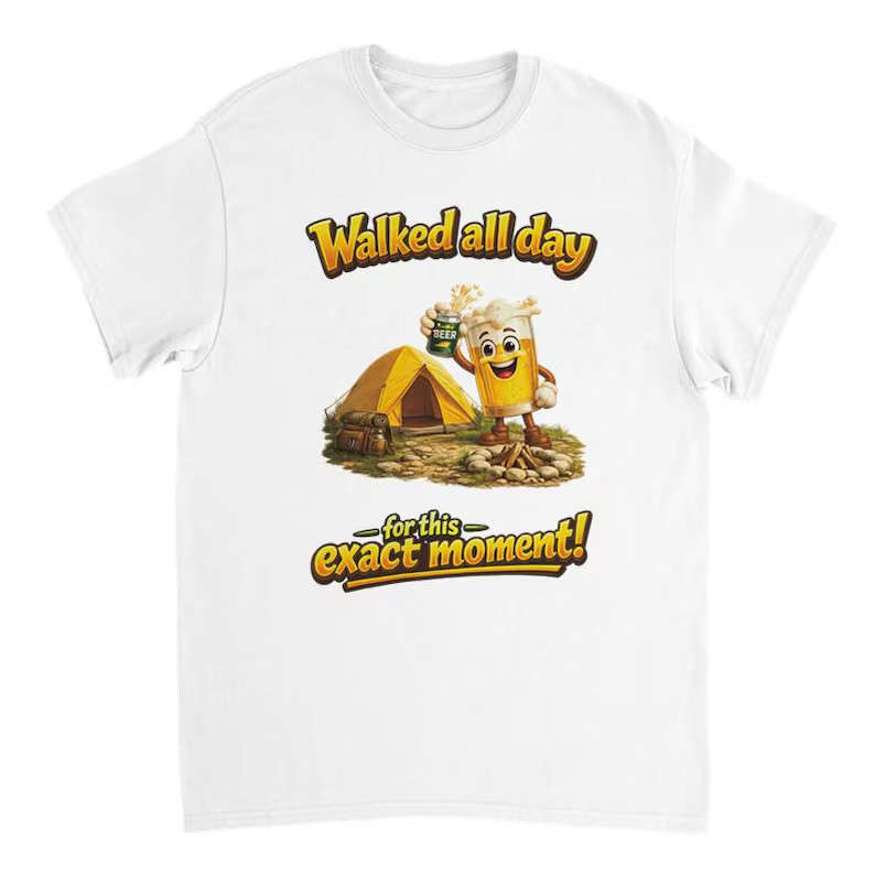 Funny Hiking Beer Camping Outdoor Adventure Gildan Tee Shirt gallery