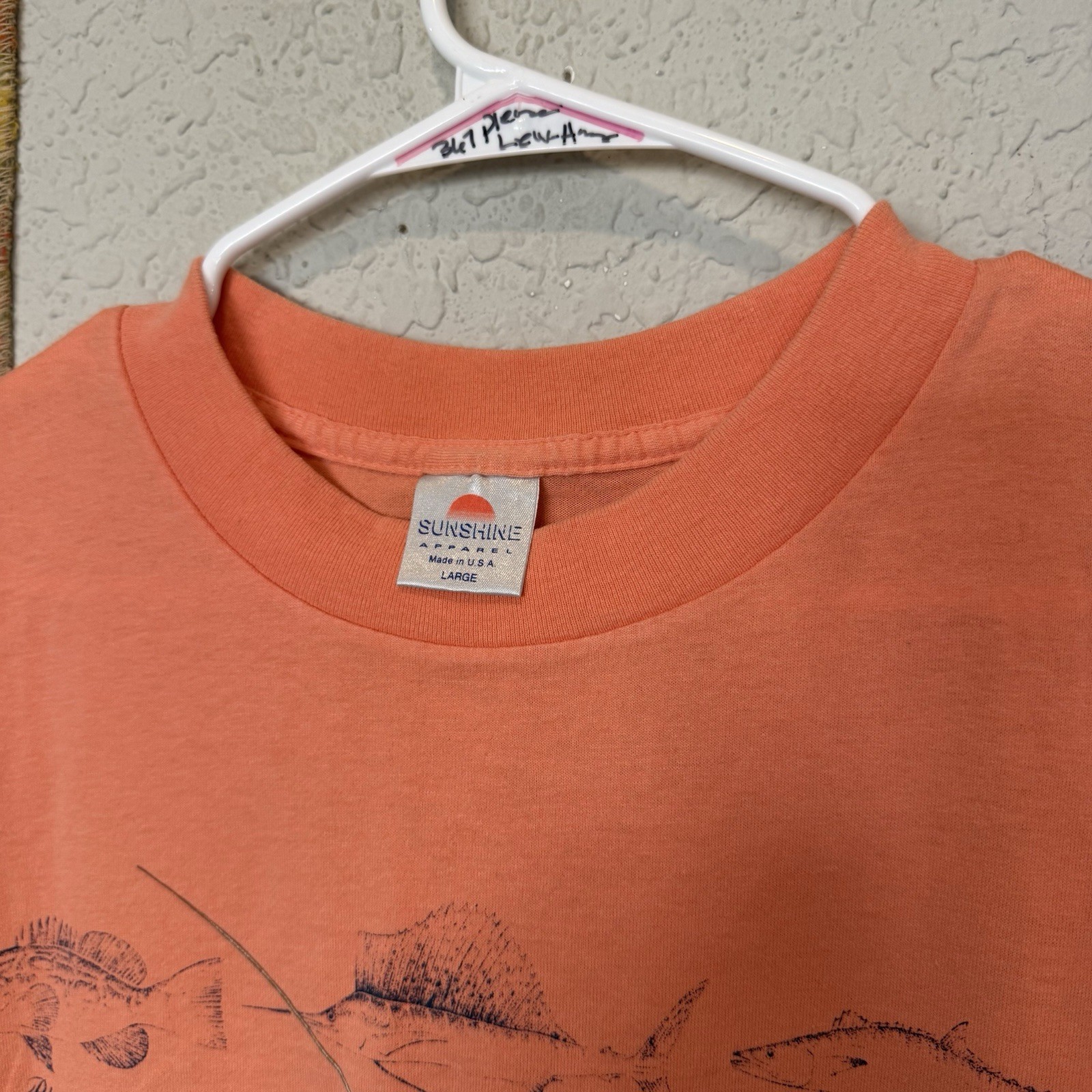 Vintage 90s Galveston, Texas Fishing Boat Fish Species Science Shirt Size Large gallery
