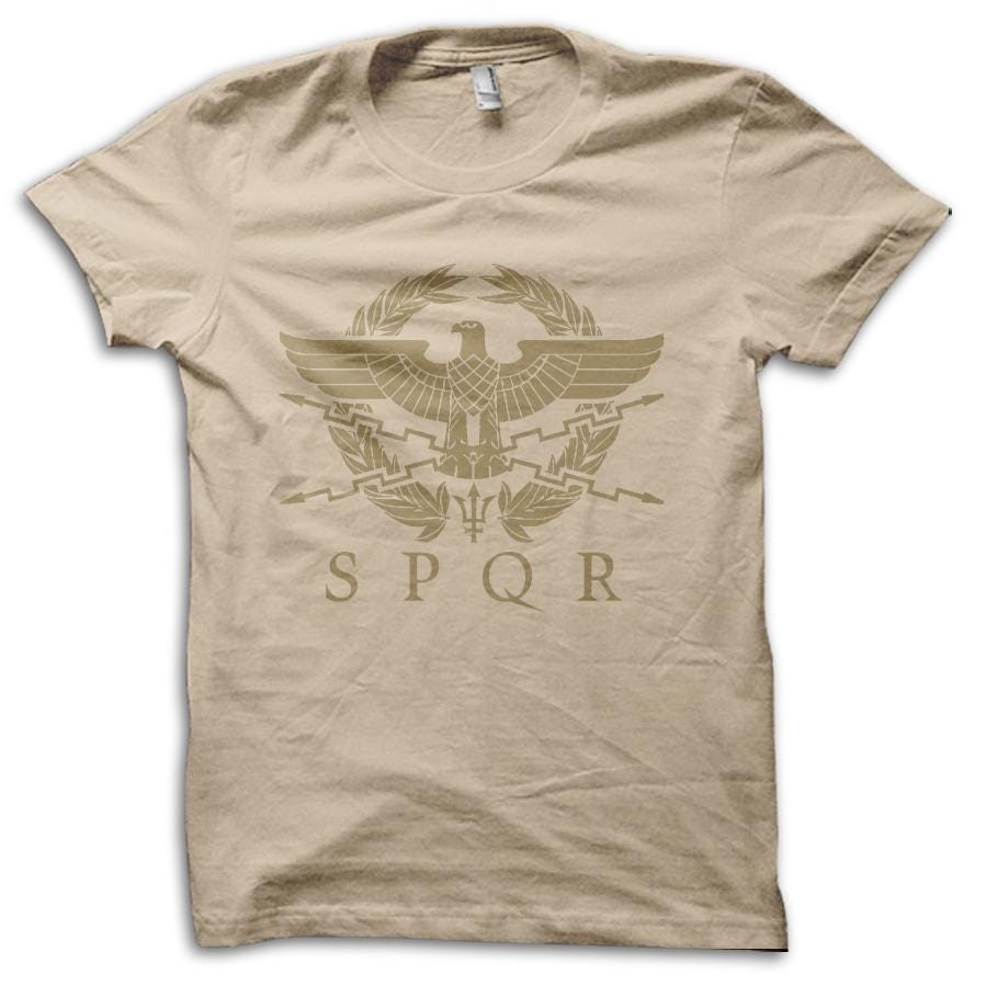 SPQR Roman Gladiator Imperial Golden Eagle Army Movie Reference T-Shirt M5817 gallery