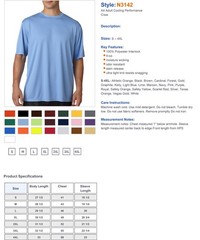 Men’s Short-Sleeve Cooling Performance Crew N3142 Black XL