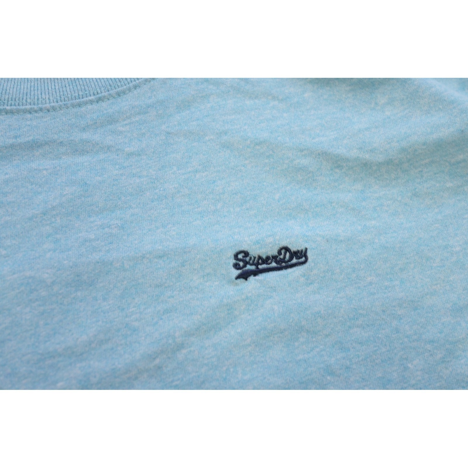 Superdry T-Shirt Mens Size Medium Blue Excellent Organic Cotton Heathered Tee gallery