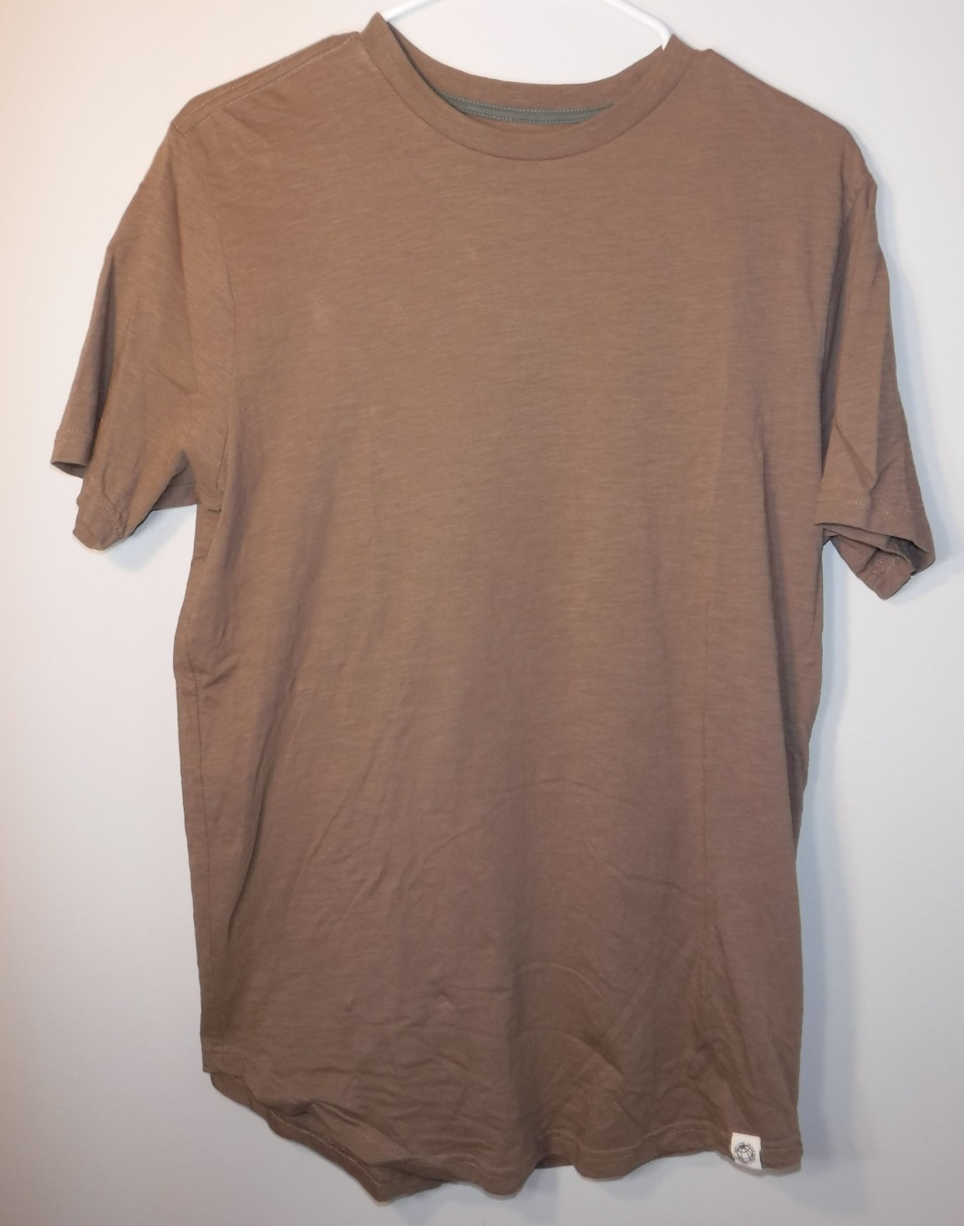 Free Planet Organic Cotton Crew Neck T-Shirt Mens M Camel Brown Eco Friendly gallery