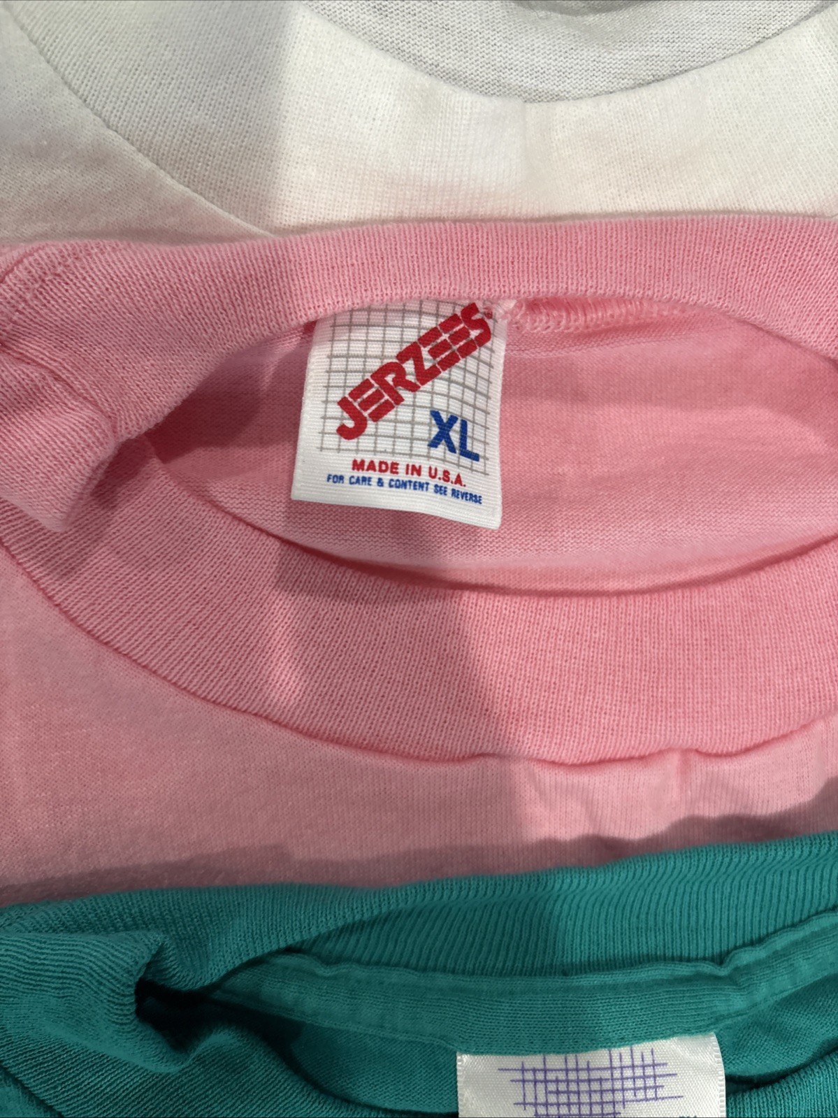 7 Vintage Blank Shirts SZ XL Made In USA Single Stitch 50/50 Great Array Colors gallery