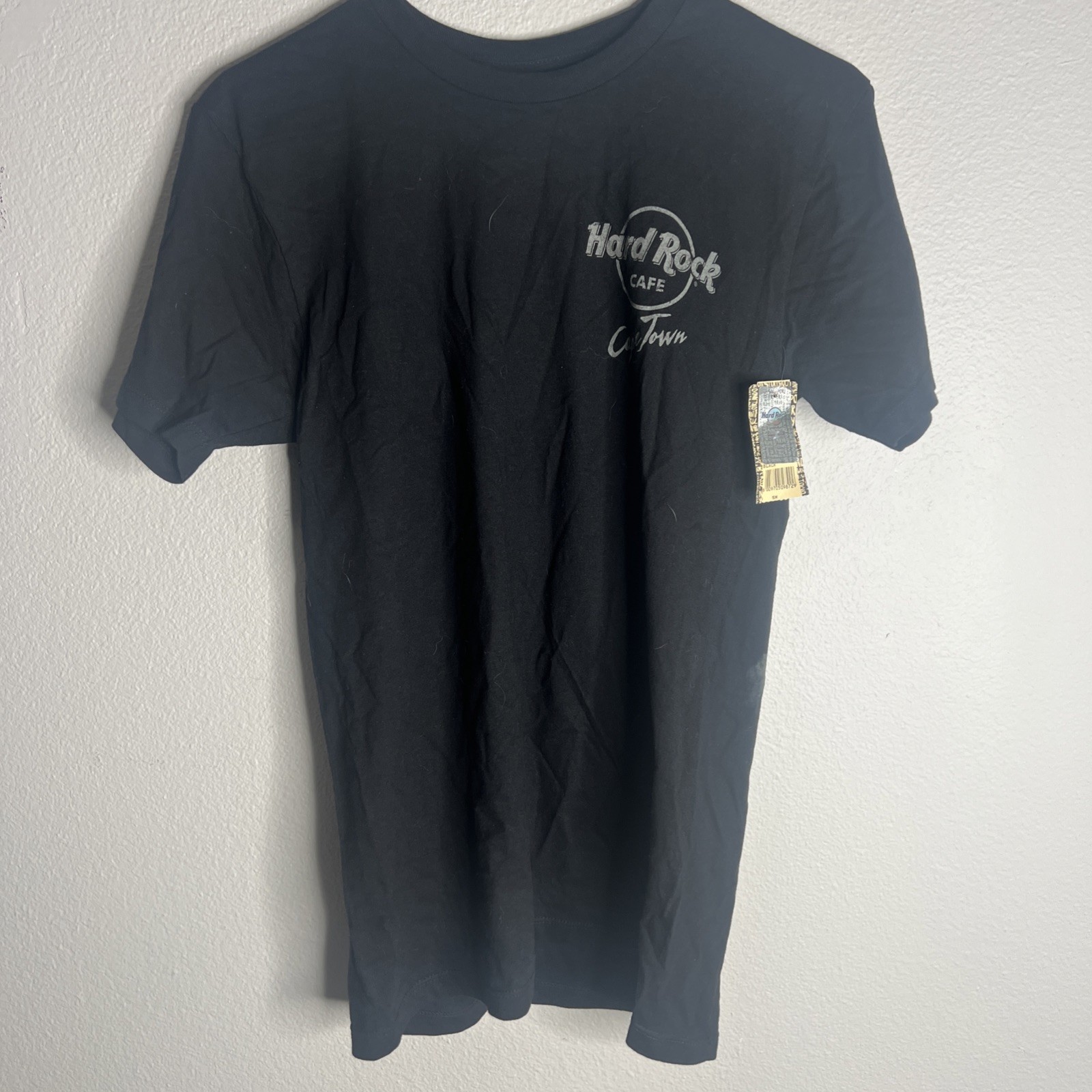 Hard Rock Cafe Mens T Shirt Small Graphic Tee Short Sleeve Black Cape Town NWT