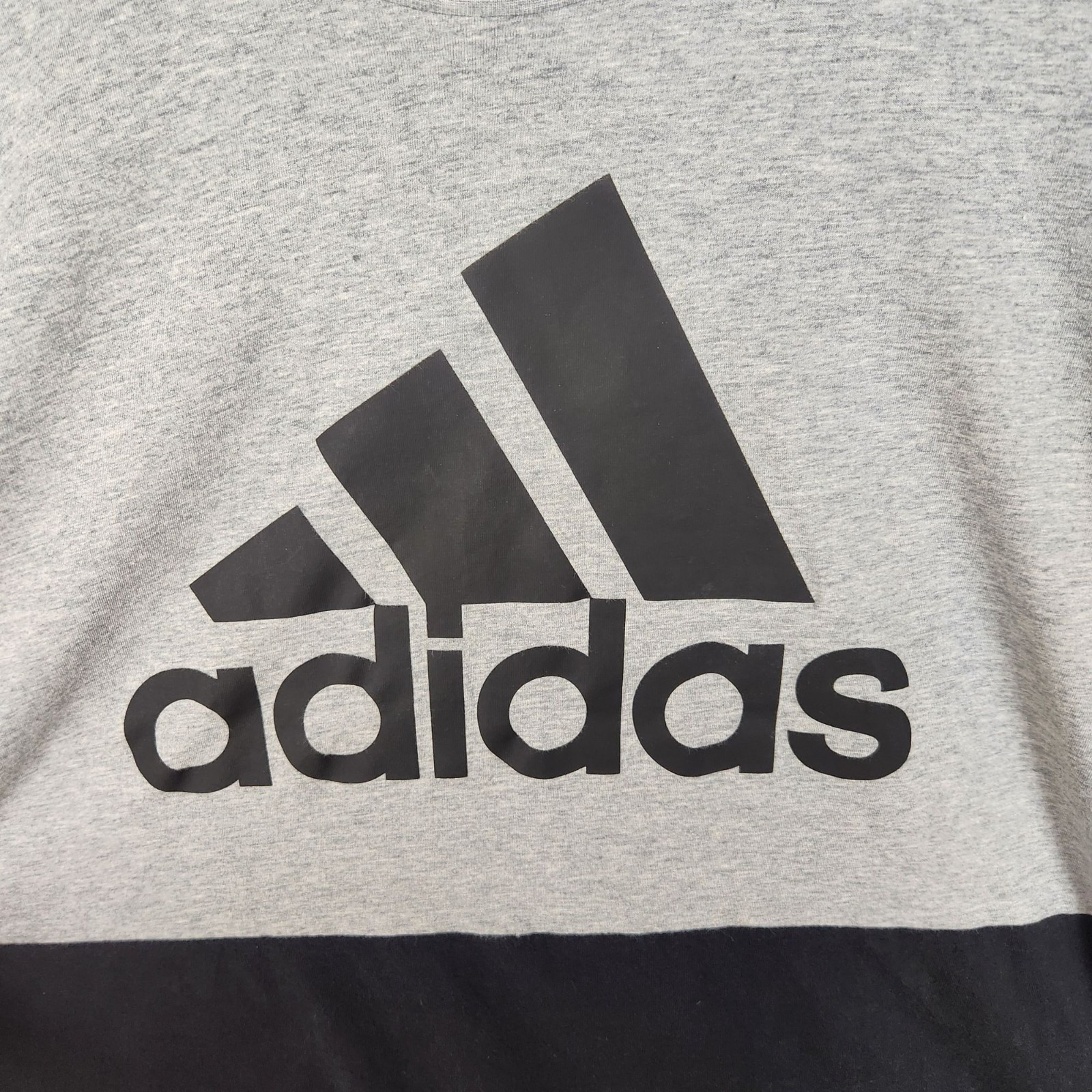 Adidas Two-Tone Black Gray T-Shirt Mens Size 2XL gallery