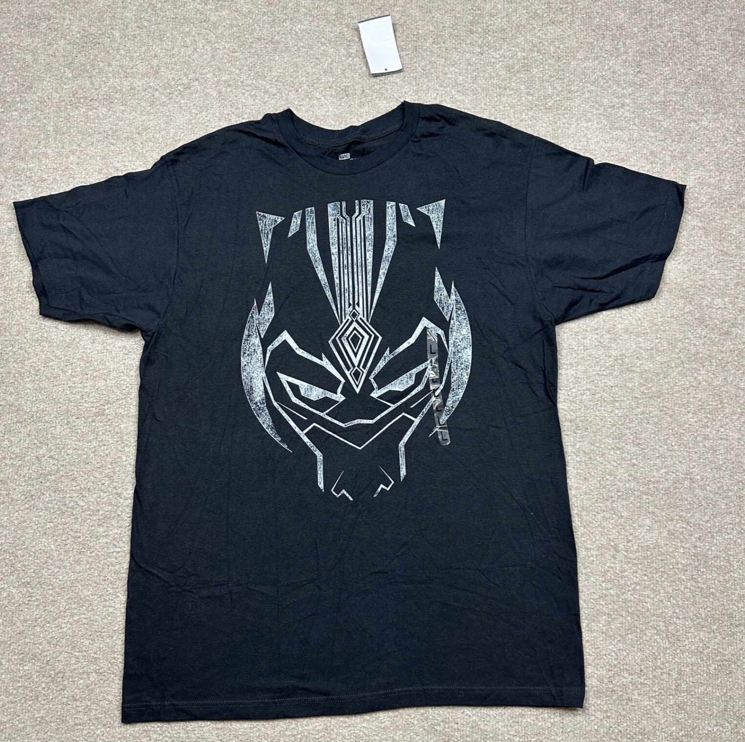 Black Panther T Shirt Mens Size L Black Short Sleeve Marvel Mad Engine Adults gallery