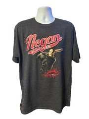 Negan Sluggers AMC Walking Dead Zombie T SHIRT Men 2XL Dark Gray Short Sleeve