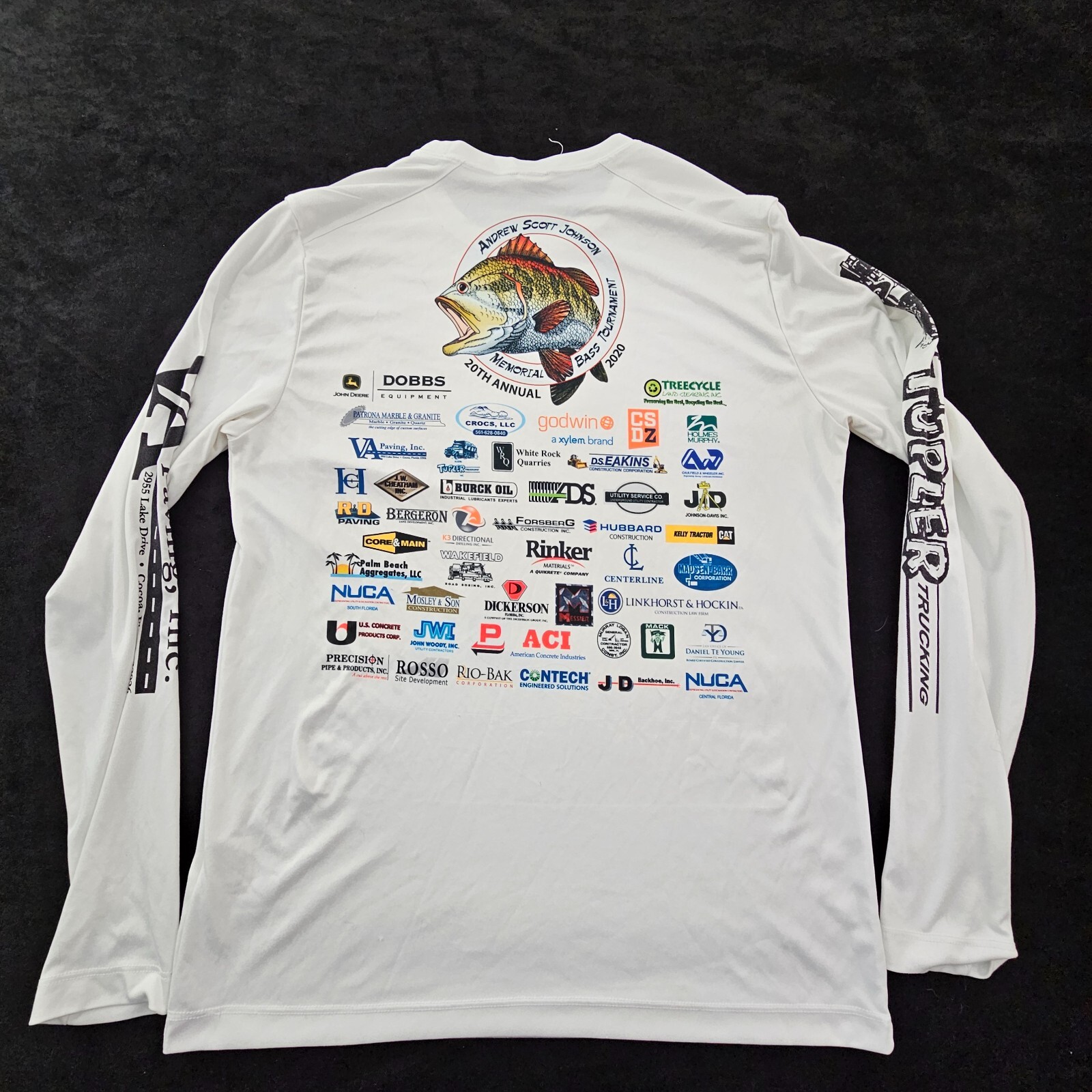 Andrew Scott Johnson Bass Tournament 2020 White Long Sleeve T-Shirt Men's M gallery