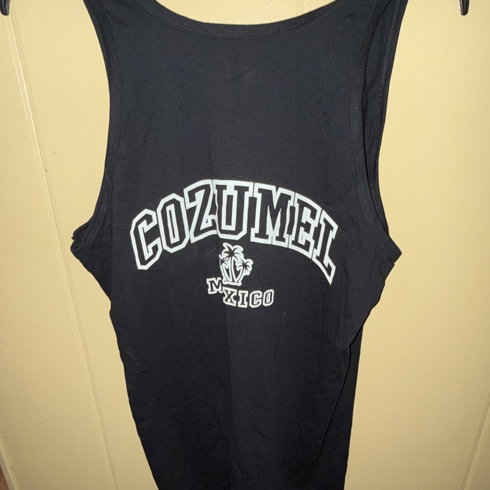 LOL-BE Cozumel Mexico Graphic Print Tank Top Black Cotton Sleeveless Crew XL gallery