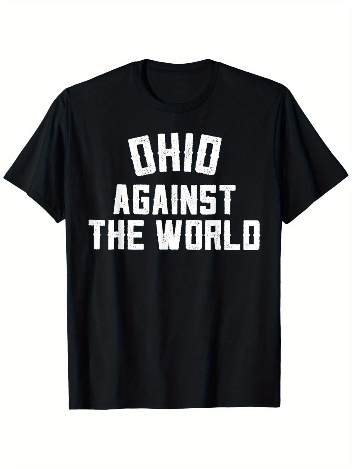 Vintage Modern Ohio Against The World Funny Football T-Shirt - Black, Small gallery