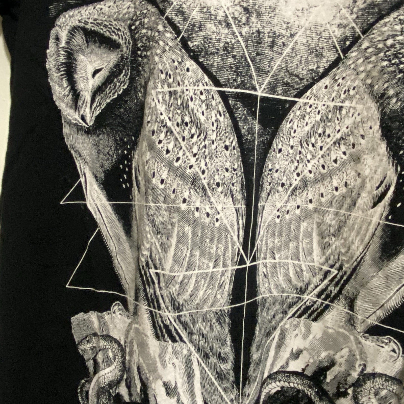 Black Craft Blackcraft Cult II Mens Tee T Shirt M 40” Owls Snakes On Black Goth gallery