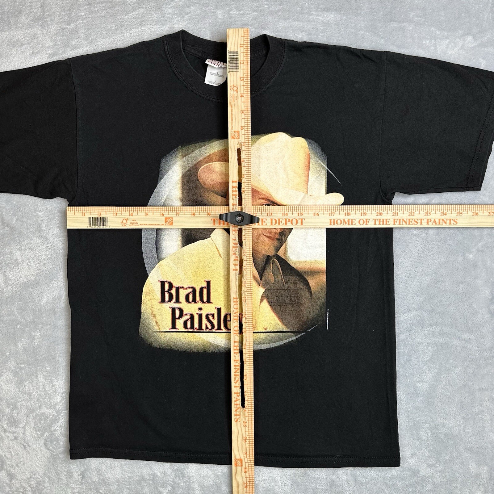 2003 Brad Paisley Country Musician Concert Tour Black Shirt Y2K Mens L Rodeo gallery