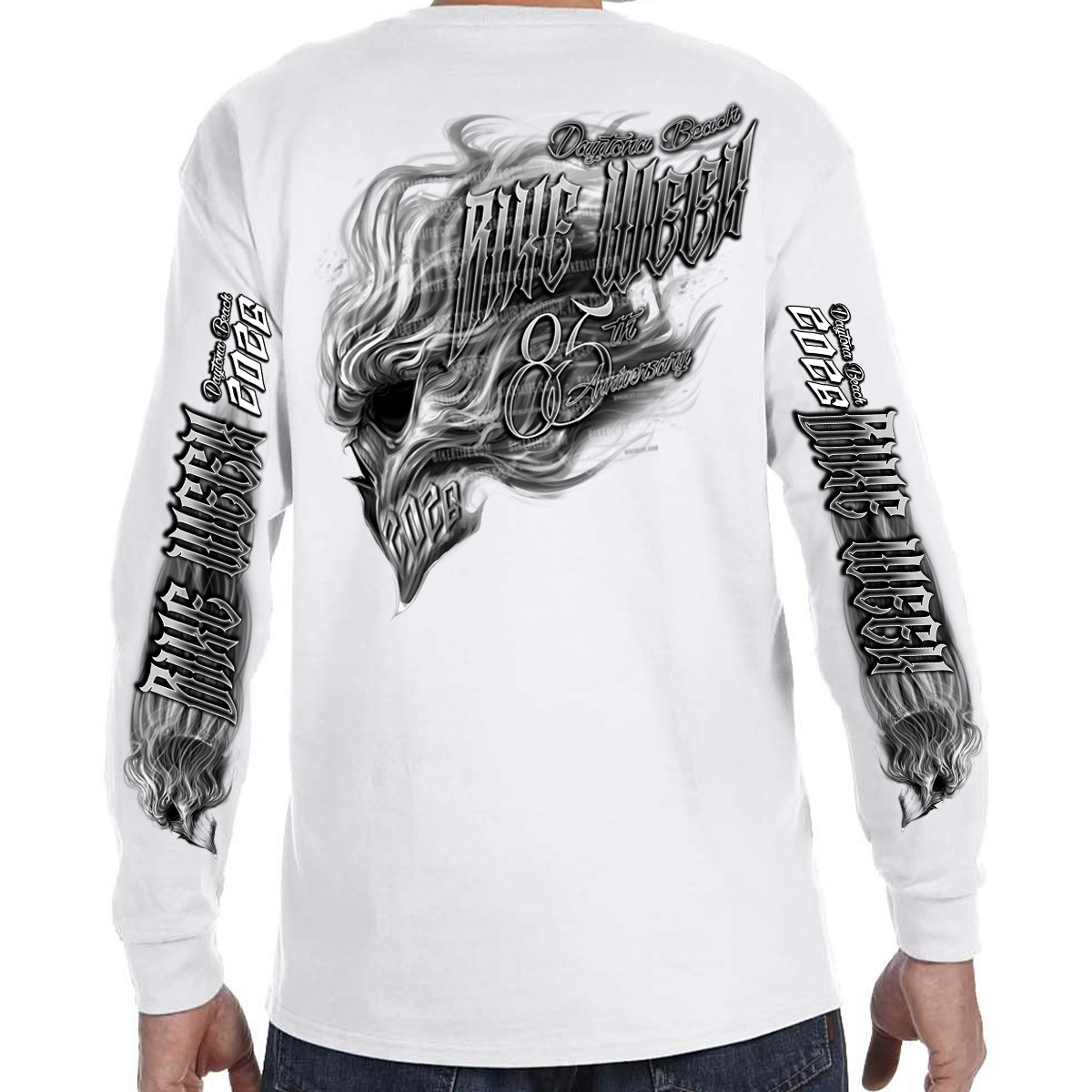 Long Sleeve 2026 Bike Week Daytona Beach Smokin' Skull No Harley gallery