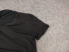 Vintage Prada Authentic All Black Tab Elastic Cotton Blend classic T-shirt Tee