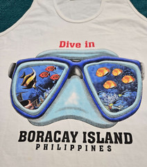 Scuba Diving Tank Top Boracay Island Philippines T-shirt Size Med Beautiful