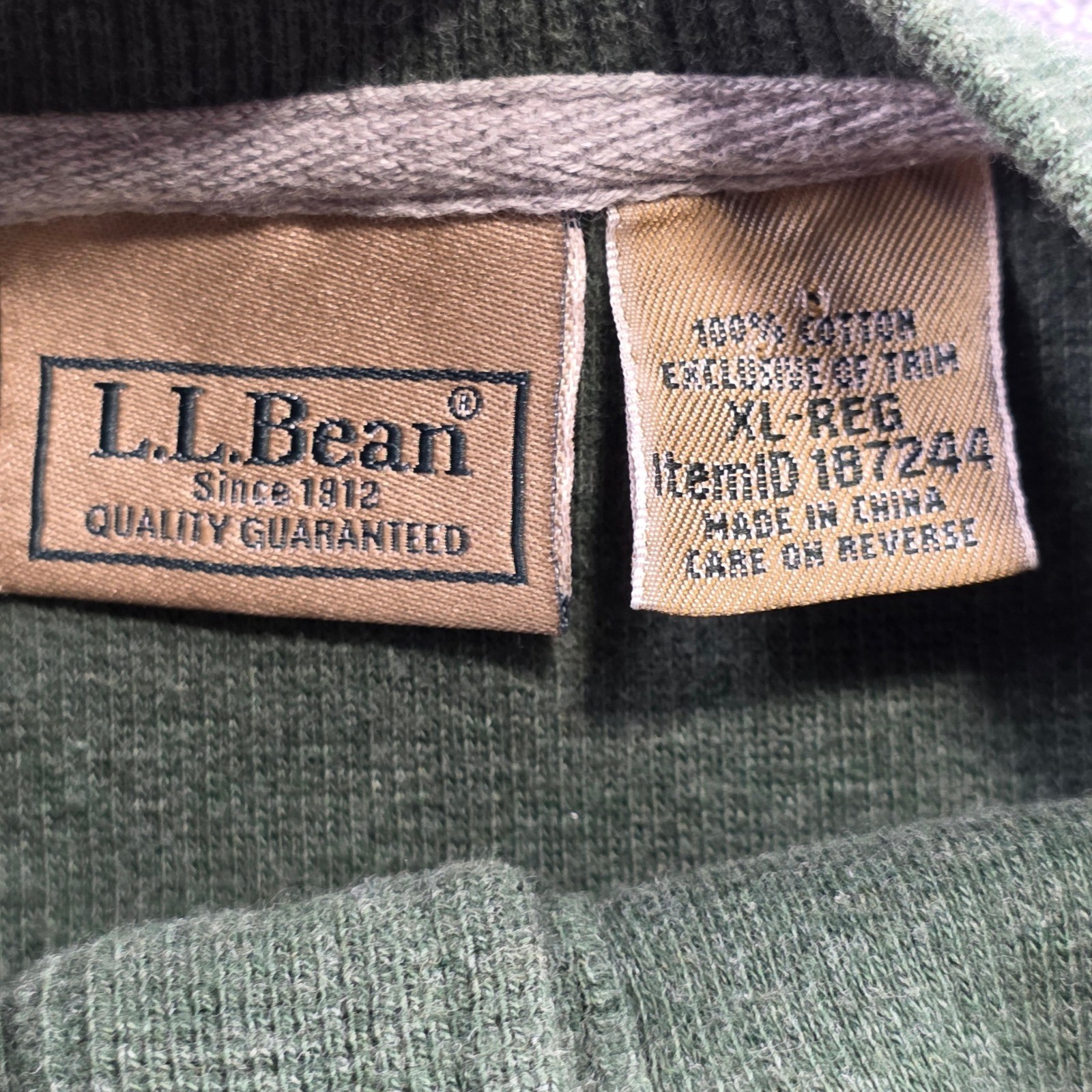 L.L. Bean Henley Shirt XL Green Mens Regular Fit Cotton Waffle Thermal Outdoor gallery