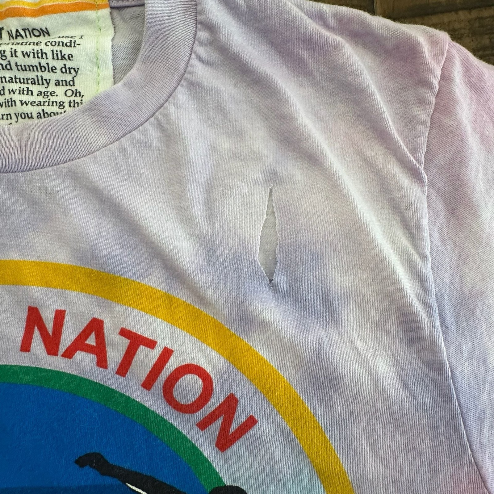 Aviator Nation Laguna Beach CA Surf Graphic Tie-Dye Raw Hem Tee gallery