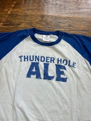 Bar Harbor Brewing Co Thunder Hole Ale Raglan Baseball Style Shirt XL Acadia NP