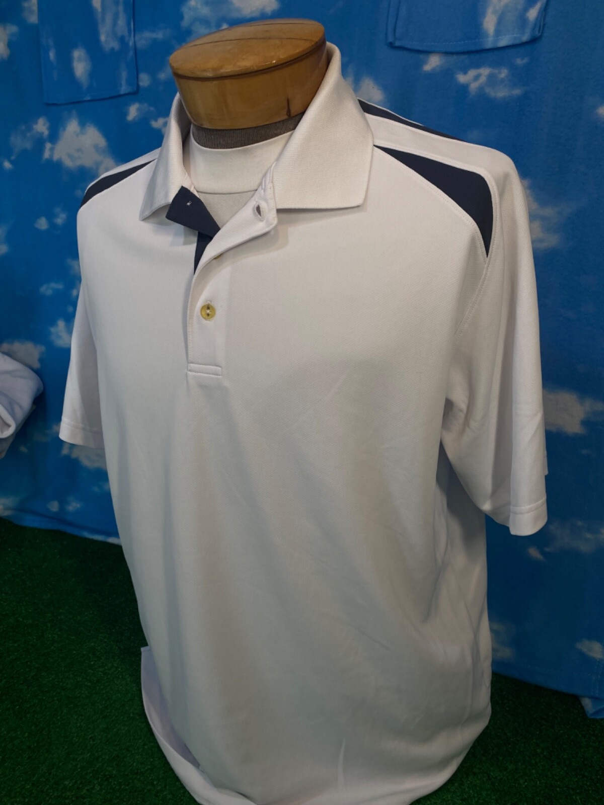 Slazenger Golf Polo Shirt Tennis Large white C39 gallery