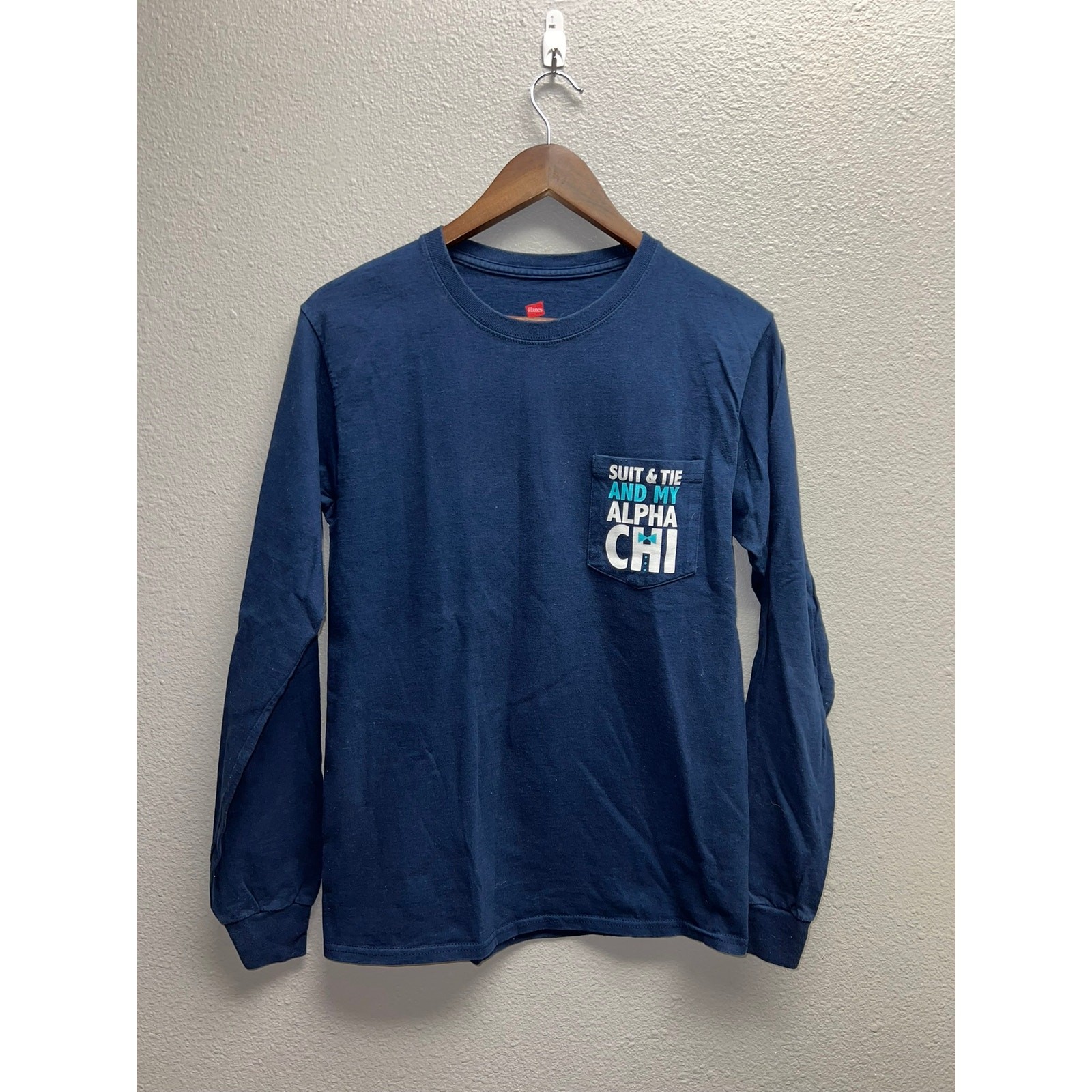 Alpha Chi Omege Shirt Long Sleeve 2013 Fall Formal Suit & Tie Boudler Tee Small gallery