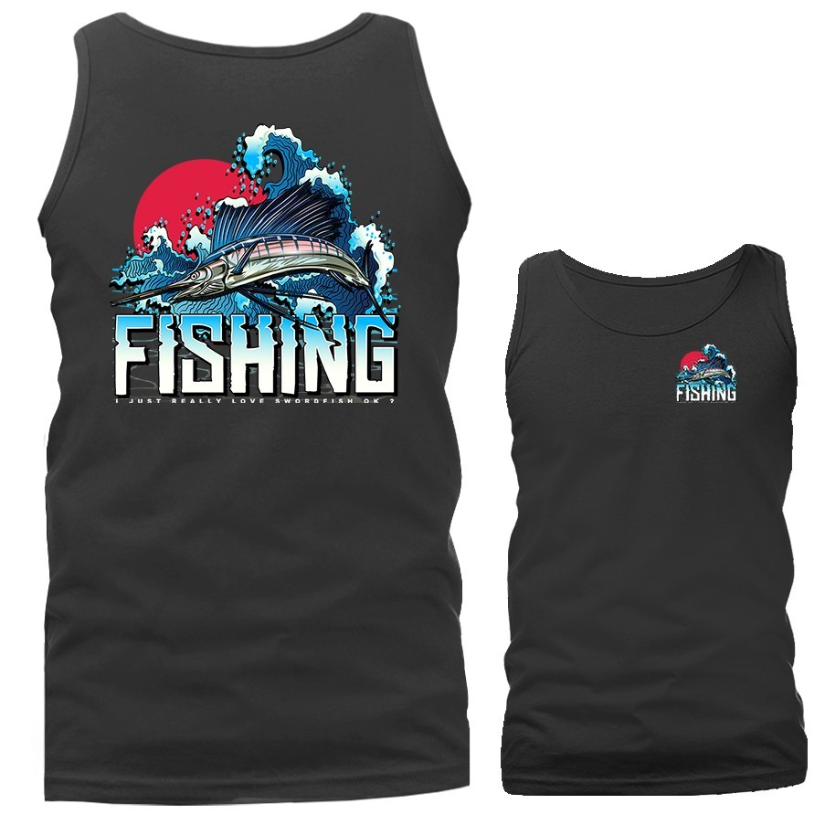 Ocean Strike the Sailfish Hunter Outdoor Sports Tank Top