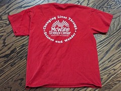 McWane Science Center Volunteer SHIRT (Large) Downtown Birmingham Alabama AL Red