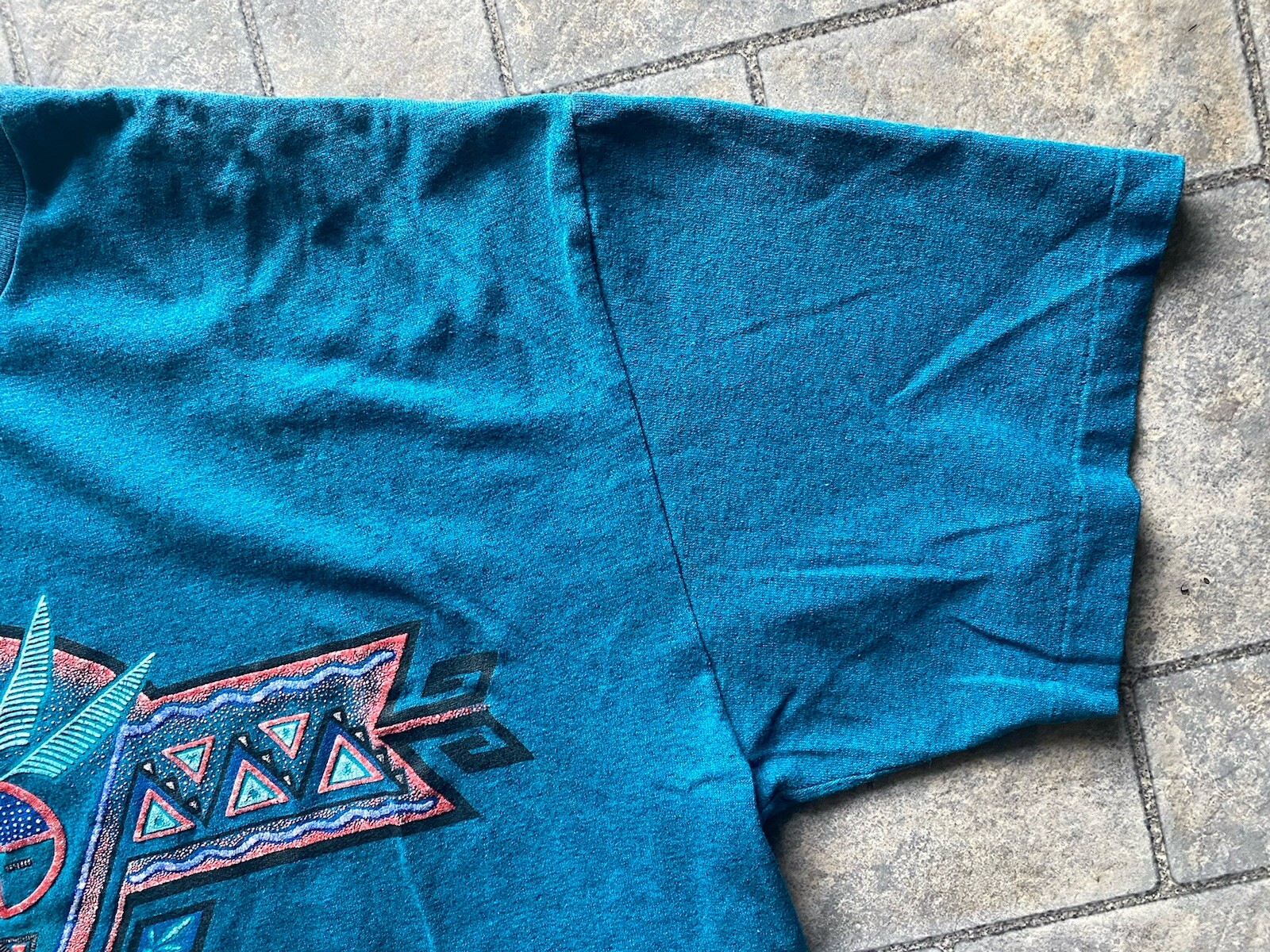 Vintage HEF-T By Teejays Single Stitch T Shirt Mens XL Blue 1992 Nathan Richards gallery