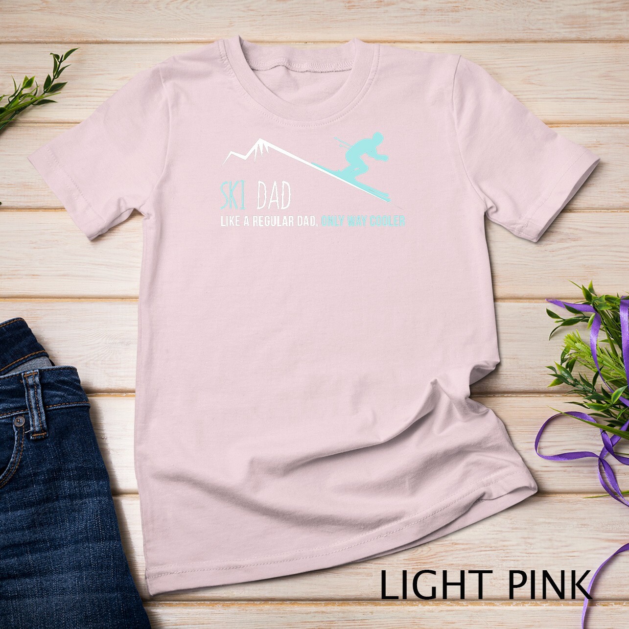 Ski Dad Funny Cute Winter Skiing Gift T-Shirt Unisex T-shirt gallery