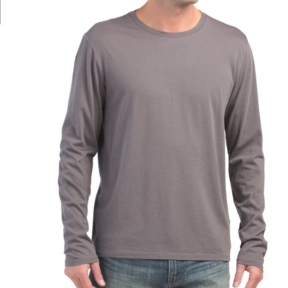 M023 NWT VINCE CREWNECK LONG SLEEVE COTTON MEN TEE SHIRT SIZE S,M,L,XL,XXL $65 gallery