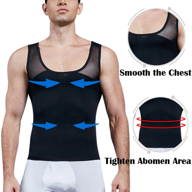 Gynecomastia Compression Vest Shirts Men Tank Top Slimming Body Shaper Underwear gallery