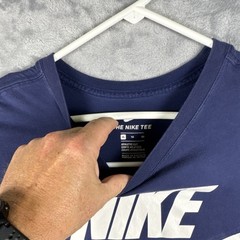 Nike The Nike Tee Men’s Blue/White Graphic Logo Crew Neck T-Shirt Size XL