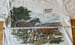 Anheuser Busch Grants Farm Single Stitch Shirt Clydesdale Horses Mens M/L 1991