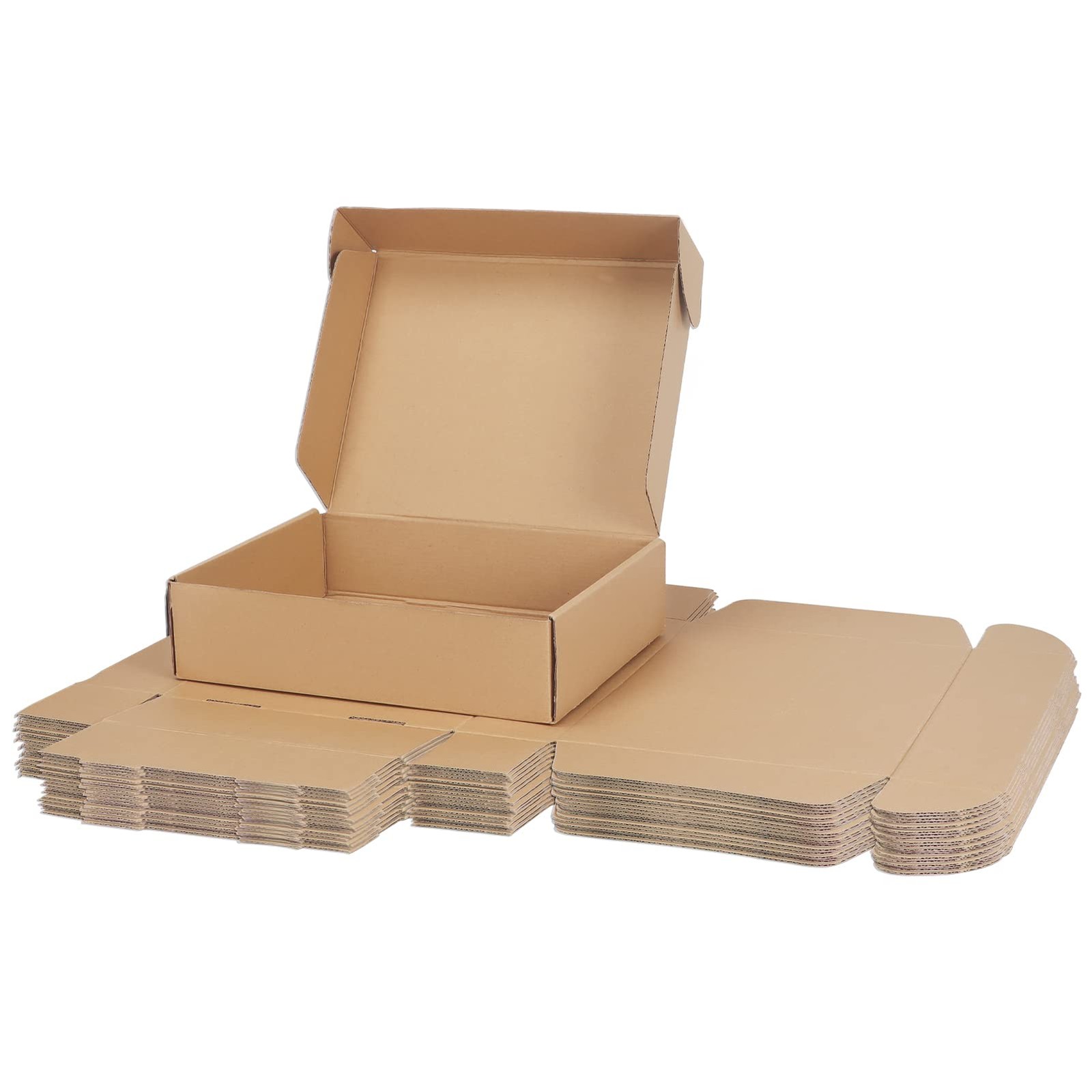 PHAREGE 12x9x3 inch Shipping Boxes 20 Pack, Brown Cardboard Shirt Gift Boxes wit