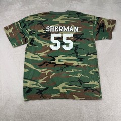 VTG Tee Swing Sac State Bill Sherman 55 Camo Shirt Mens XL Green Single Stitch