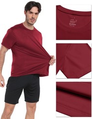 5 Pack Workout Shirts for Men Athletic Running Gym Quick Dry Short Sleeve Per…