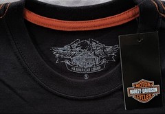 Harley Davidson BLACK LABEL SS Shirt Dark Custom HDMC Bar Slim Chest40in Mens S