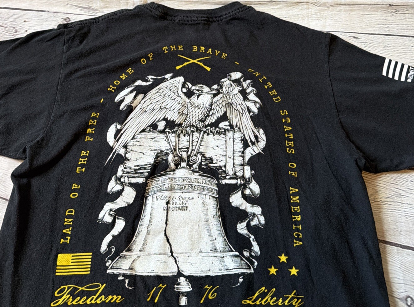 Howitzer MFG Co. 1776 Liberty Freedom Black Graphic T-Shirt Men’s Medium gallery