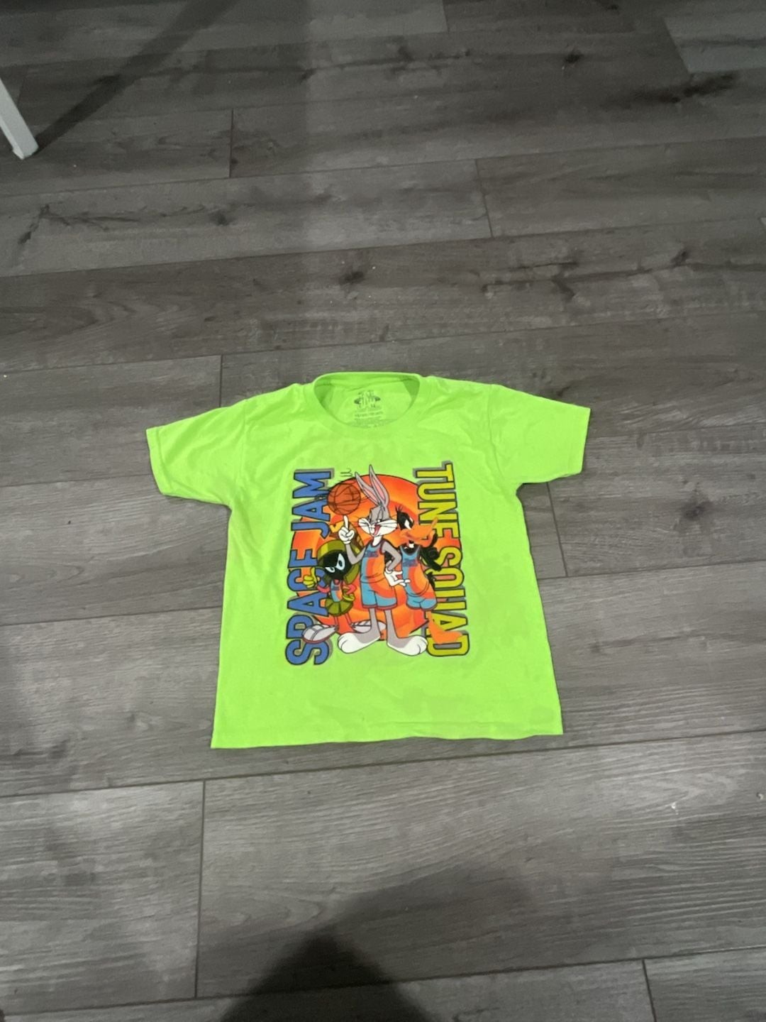 Space Jam: A New Legacy Neon Green Tune Squad Graphic T-Shirt Youth Size 6/7