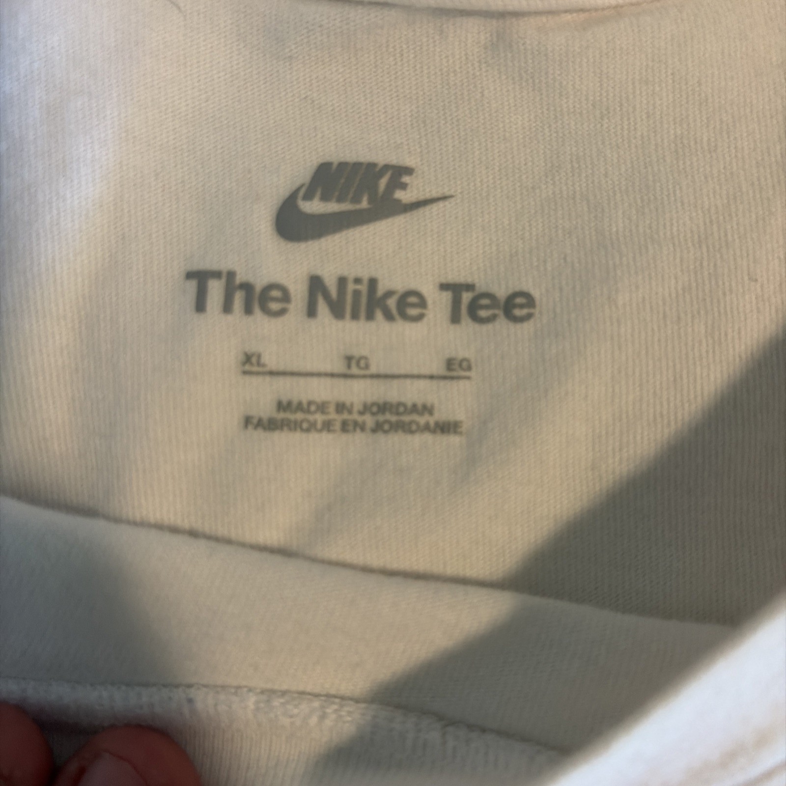 Nike Mens Embroidered Futura Logo T-Shirt White XL Short Sleeve Tee gallery