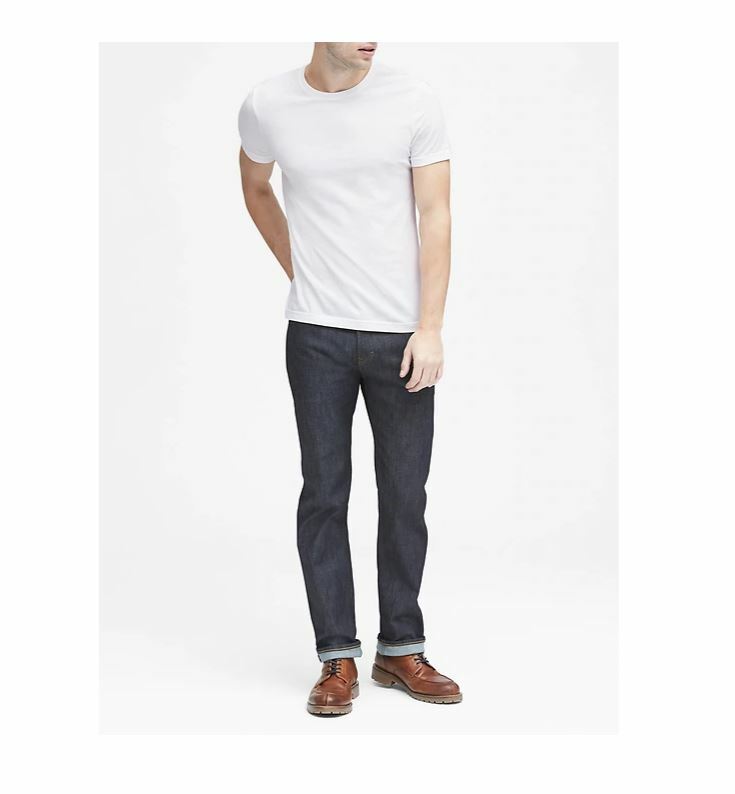 New Men's Tall Size Banana Republic White Soft Wash Crew Neck T-Shirt NWOT - MT gallery