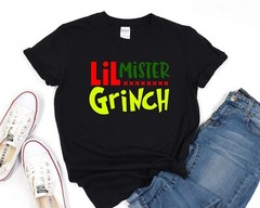 Lil Mister Grinch Shirt, Christmas Tee, Grinch T-Shirt, Christmas Gift
