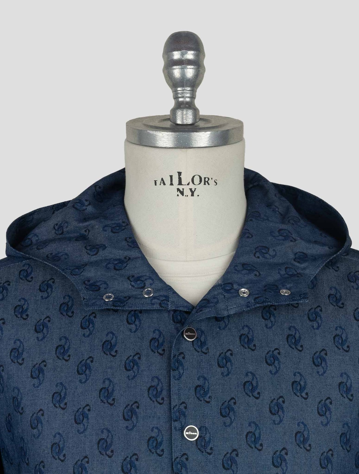 NEW KITON BLUE COTTON SHIRT MARIANO EU 56 - US 46 - 2XL KME38 gallery
