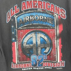US Army 82nd Airborne Division Graphic T Shirt B.H. Sz Large 42″ Chest