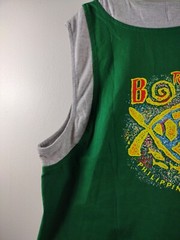Boracay Philippines Sea Turtle Green Gray Sleeveless Shirt Size XL NO STRETCH