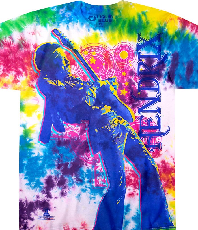 Jimi Hendrix Electric Lady Tie-Dye T-Shirt Liquid Blue gallery