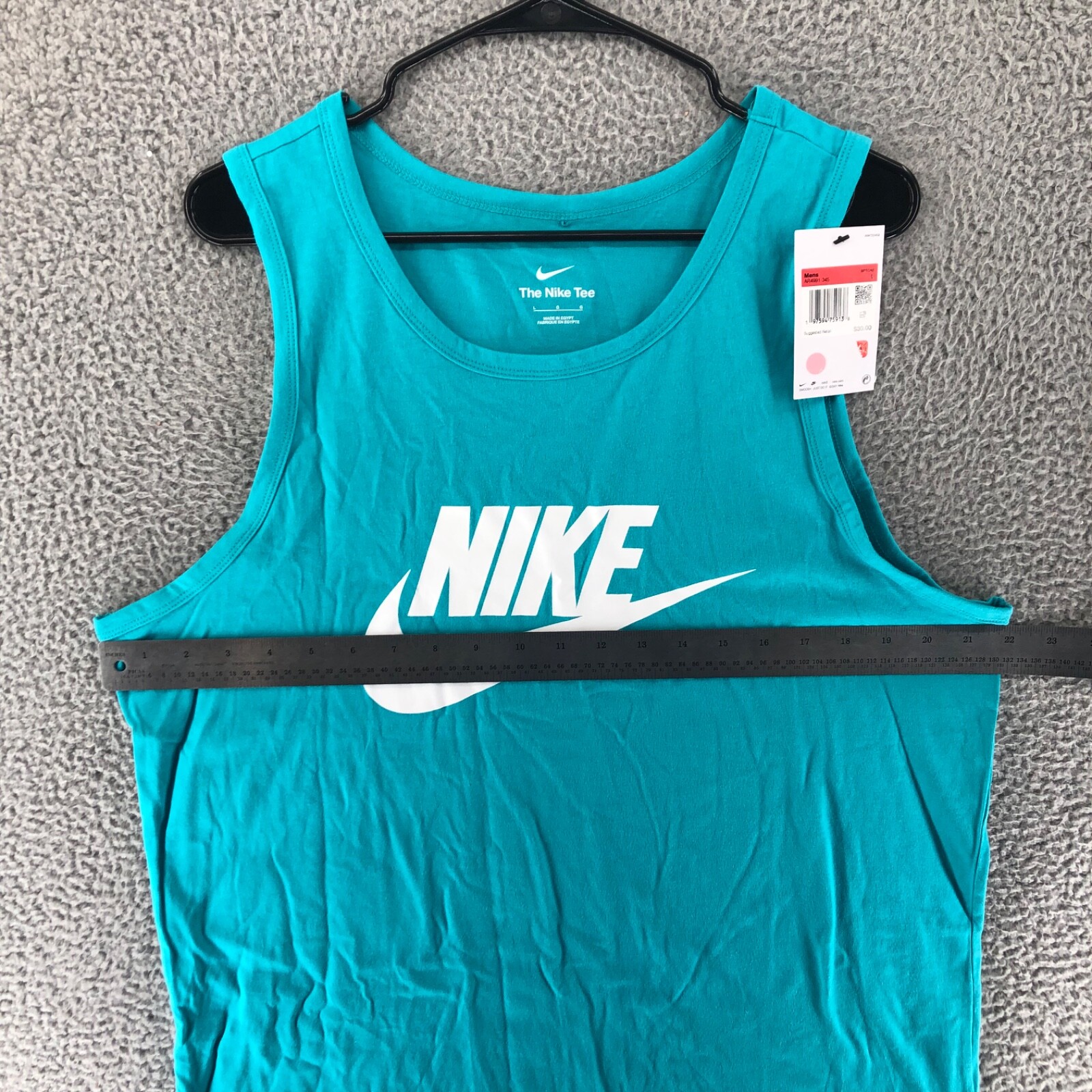 Nike Sportswear Icon Futura Tank Top Men’s L Teal Green White AR4991 345 gallery